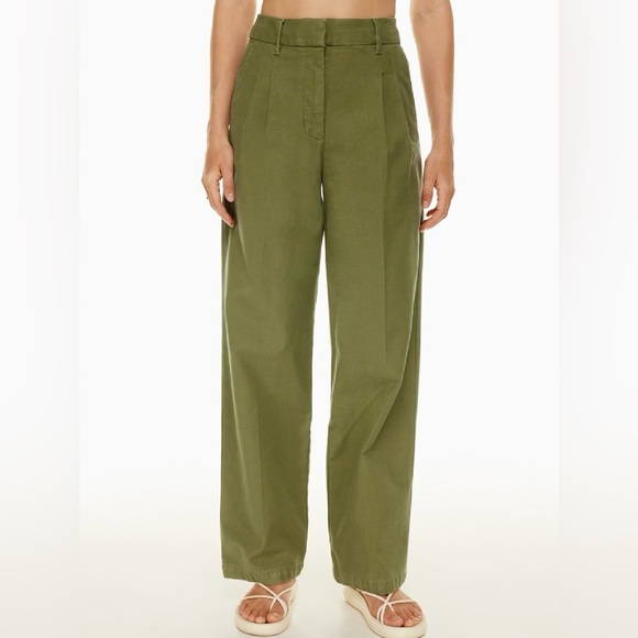 Aritzia Wilfred Dion Pants Grove Green Size 8 #98999 $148 - Picture 1 of 12